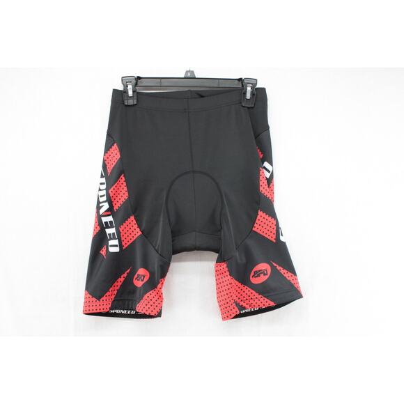 Sponeed Cycling Shorts Men's Large Black Red Padded Bicycle Riding Bike Racing - Picture 1 of 12